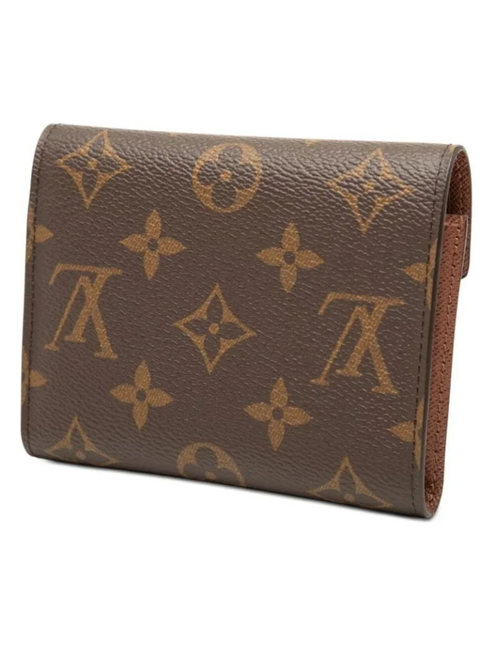 Louis Vuitton Monogram Portefeuille Victorine Trifold Wallet Brown Leather